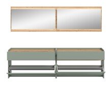 Garderoben-Set >Drive< in Salbei - 192x220x32cm (BxHxT)