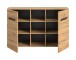 Sideboard >Caserta< in Basalt Grau / Artisan Eiche - 130x81x37cm (BxHxT)