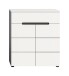 Schuhkommode >Canu< in Basalt Grau / Weiß - 80x94x37cm (BxHxT)