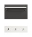 Garderobenpaneel >Canu< in Basalt Grau / Weiß - 80x73x27cm (BxHxT)