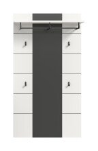 Garderobenpaneel >Canu< in Basalt Grau / Weiß...