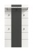 Garderobenpaneel >Canu< in Basalt Grau / Weiß - 80x141x29cm (BxHxT)