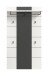Garderobenpaneel >Canu< in Basalt Grau / Weiß - 80x141x29cm (BxHxT)