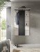 Garderobenpaneel >Canu< in Basalt Grau / Weiß - 80x141x29cm (BxHxT)