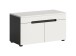 Sitzbank >Canu< in Basalt Grau / Weiß - 80x45x37cm (BxHxT)