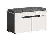 Sitzbank >Canu< in Basalt Grau / Weiß -...