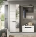 Garderoben-Set >Canu< in Basalt Grau / Weiß - 160x190x37cm (BxHxT)