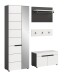 Garderoben-Set >Canu< in Basalt Grau / Weiß - 160x190x37cm (BxHxT)