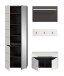 Garderoben-Set >Canu< in Basalt Grau / Weiß - 160x190x37cm (BxHxT)