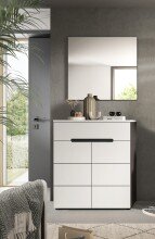 Garderoben-Set >Canu< in Basalt Grau / Weiß -...