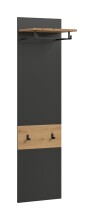 Garderobenpaneel >Canu< in Basalt Grau / Artisan -...