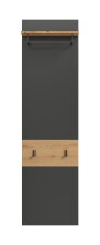 Garderobenpaneel >Canu< in Basalt Grau / Artisan -...