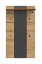 Garderobenpaneel >Canu< in Basalt Grau / Artisan -...