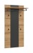 Garderobenpaneel >Canu< in Basalt Grau / Artisan - 141x80x29cm (BxHxT)