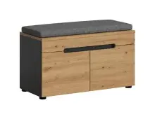 Sitzbank >Canu< in Basalt Grau / Artisan -...