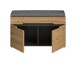 Sitzbank >Canu< in Basalt Grau / Artisan - 80x45x37cm (BxHxT)