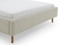 Polsterbett >Mattis mit BK< Liegefläche 160x200 cm, Hevre Beige, Stellmaß: 181x105x218cm (BxHxT)