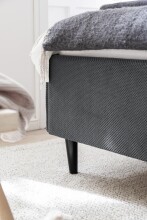 Polsterbett >Tampere< 180x200 cm, Stoffbezug grau, Aufstellmaße B/H/T 192x114x218 cm