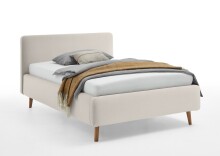Polsterbett >Mattis mit BK< Liegefläche 140x200 cm, Nordic Ivory, Stellmaß: 161x105x218cm (BxHxT)