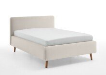 Polsterbett >Mattis mit BK< Liegefläche 140x200 cm, Nordic Ivory, Stellmaß: 161x105x218cm (BxHxT)