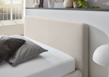 Polsterbett >Mattis mit BK< Liegefläche 140x200 cm, Nordic Ivory, Stellmaß: 161x105x218cm (BxHxT)