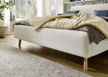 Polsterbett >Mattis mit BK< Liegefläche 160x200 cm, Nordic Ivory, Stellmaß: 181x105x218cm (BxHxT)