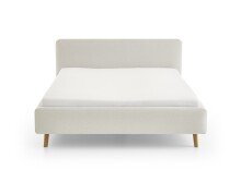 Polsterbett >Mattis mit BK< Liegefläche 160x200 cm, Nordic Ivory, Stellmaß: 181x105x218cm (BxHxT)