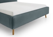 Polsterbett >Mattis mit BK< Liegefläche 180x200 cm, Eisblau, Stellmaß: 201x105x218cm (BxHxT)