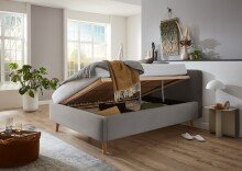 Polsterbett >Mattis mit BK< Liegefläche 140x200 cm, Nordic Ash, Stellmaß: 161x105x218cm (BxHxT)