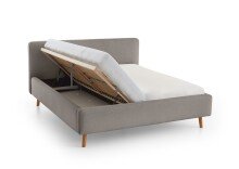 Polsterbett >Mattis mit BK< Liegefläche 160x200 cm, Nordic Ash, Stellmaß: 181x105x218cm (BxHxT)