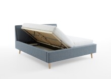 Polsterbett >Frieda mit BK< Liegefläche 180x200 cm, Ocean, Stellmaß: 196x105x224cm (BxHxT)