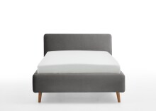 Polsterbett >Mattis mit BK< Liegefläche 140x200 cm, Anthrazit, Stellmaß: 161x105x218cm (BxHxT)