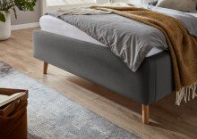 Polsterbett >Mattis mit BK< Liegefläche 140x200 cm, Anthrazit, Stellmaß: 161x105x218cm (BxHxT)