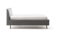 Polsterbett >Frieda mit BK< Liegefläche 140x200 cm, Stelar Grau, Stellmaß: 156x105x224cm (BxHxT)