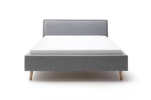 Polsterbett >Frieda mit BK< Liegefläche 180x200 cm, grau, Stellmaß: 196x105x224cm (BxHxT)