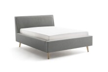 Polsterbett >Frieda mit BK< Liegefläche 140x200 cm, Hellgrau, Stellmaß: 156x105x224cm (BxHxT)