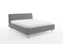 Polsterbett >Frieda mit BK< Liegefläche 160x200 cm, hellgrau, Stellmaß: 176x105x224cm (BxHxT)