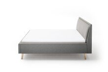 Polsterbett >Frieda mit BK< Liegefläche 160x200 cm, hellgrau, Stellmaß: 176x105x224cm (BxHxT)