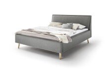 Polsterbett >Frieda mit BK< Liegefläche 160x200 cm, hellgrau, Stellmaß: 176x105x224cm (BxHxT)