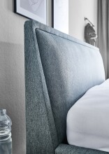 Polsterbett >Frieda mit BK< Liegefläche 160x200 cm, Ocean, Stellmaß: 176x105x224cm (BxHxT)