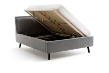 Polsterbett >Frieda mit BK< Liegefläche 140x200 cm, Stelar Grau, Stellmaß: 156x105x224cm (BxHxT)