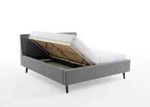 Polsterbett >Frieda mit BK< Liegefläche 160x200 cm, grau, Stellmaß: 176x105x224cm (BxHxT)