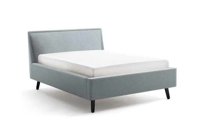 Polsterbett >Frieda mit BK< Liegefläche 140x200 cm, Eisblau, Stellmaß: 156x105x224cm (BxHxT)