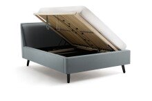 Polsterbett >Frieda mit BK< Liegefläche 140x200 cm, Eisblau, Stellmaß: 156x105x224cm (BxHxT)