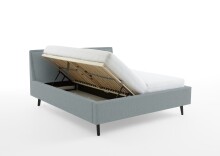 Polsterbett >Frieda mit BK< Liegefläche 180x200 cm, eisblau, Stellmaß: 196x105x224cm (BxHxT)