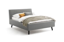 Polsterbett >Frieda mit BK< Liegefläche 140x200 cm, Hellgrau, Stellmaß: 156x105x224cm (BxHxT)