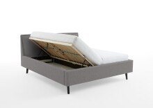 Polsterbett >Frieda mit BK< Liegefläche 160x200 cm, hellgrau, Stellmaß: 176x105x224cm (BxHxT)