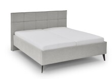 Polsterbett >Paulo< Liegefläche 160x200cm, Cody Hellgrau, Stellmaß: 182x120x213cm (BxHxT)