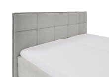 Polsterbett >Paulo< Liegefläche 160x200cm, Cody Hellgrau, Stellmaß: 182x120x213cm (BxHxT)