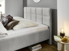 Polsterbett >Paulo< Liegefläche 180x200cm, Cody Hellgrau, Stellmaß: 202x120x213cm (BxHxT)